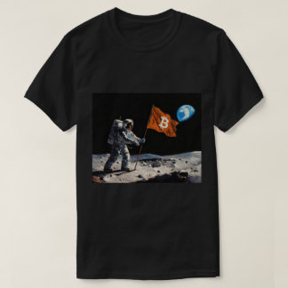 T-shirt "Bitcoin Lune" Peinture à l'Huile #1