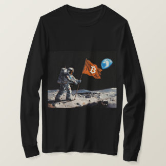 T-shirt "Bitcoin Lune" Peinture à l'Huile #1