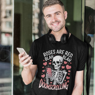 T-shirt Bitcoin Roses Sont Rouges Anti Saint-Valentin Humo