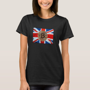 T-shirt Bitcoin Royaume-Uni Drapeau Symbole de crête Natio