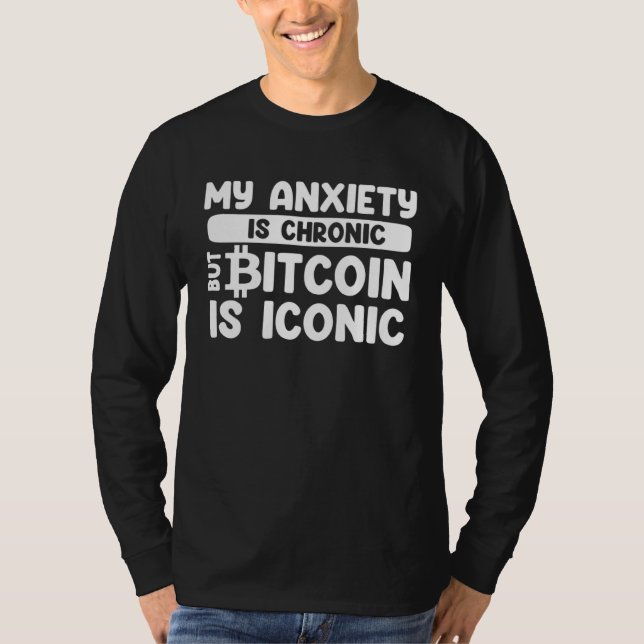 T-shirt Bitcoin  Sarcastic  Idea Anxiety Anxious Introvert (Devant)