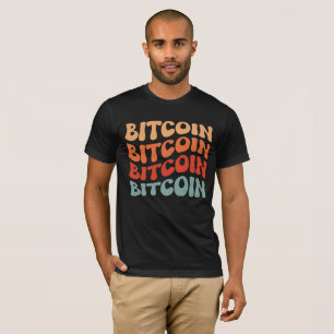 T-shirt Bitcoin Wavy Text Style Crypto Typographie Design