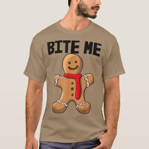T-shirt Bite Me Cookies Aimer Baking Women Party Gingerbre