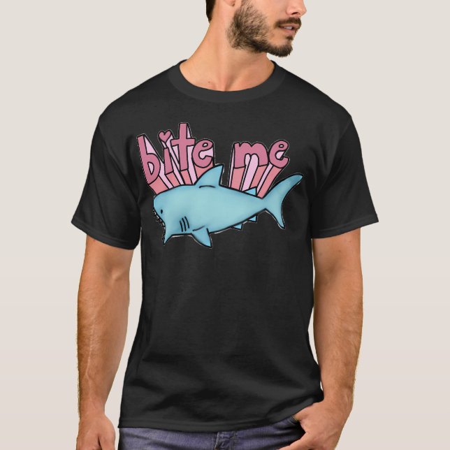 T-shirt Bite Me Shark (Devant)