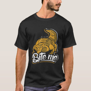T-shirt Bite moi design crocodile amant et alligator T Shi