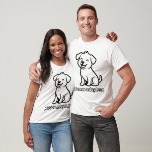 T-Shirt. Bitte adoptiere mich – lächelnder Welpe A T-Shirt