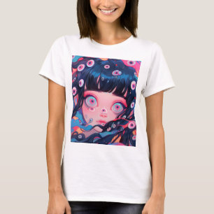 T-shirt Bizarre Déplaisante mignonne Anime Girl
