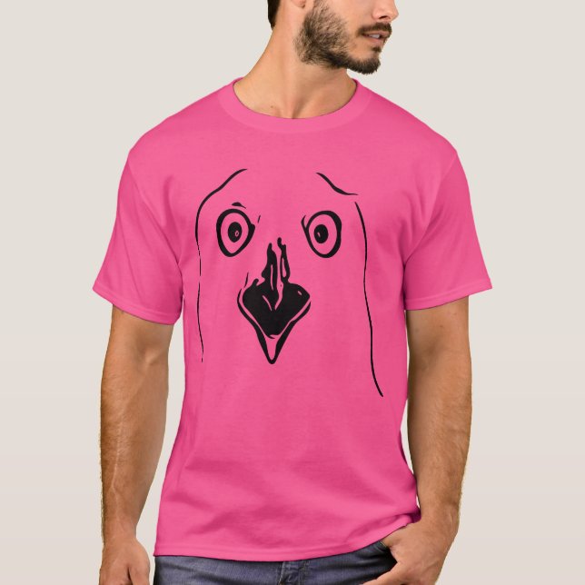 T-shirt Bizarre Oiseau Drôle Avec Beak Et Yeux garçon (Devant)