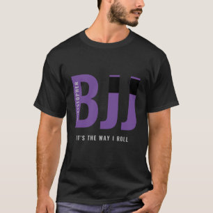 T-shirt BJJ Brazil Jiu Jitsu Ajouter Nom Ceinture pourpre
