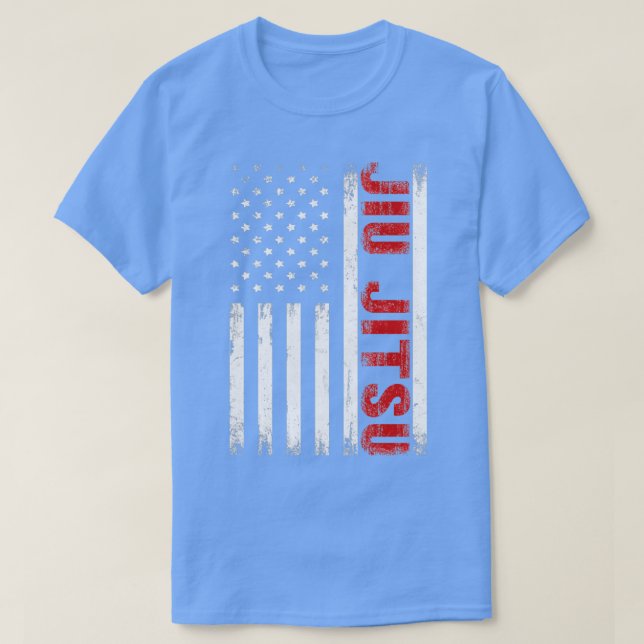 T-shirt BJJ Brésil Jiu Jitsu Drapeau américain (Design devant)