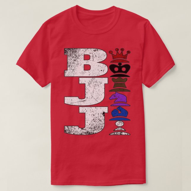 T-shirt BJJ brésilien Jiu Jitsu figures d'échecs (Design devant)