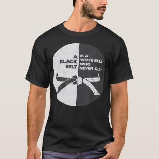 T-shirt BJJ ceinture noire est une ceinture blanche qui ne
