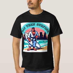 T-shirt bjj gi train puis surfer sur la plage style de vie
