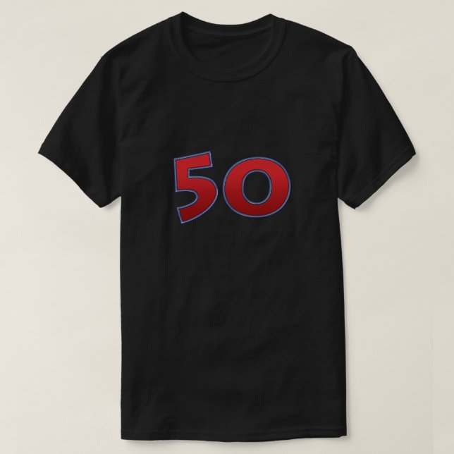 T-shirt Black 50th Birthday Party (Design devant)