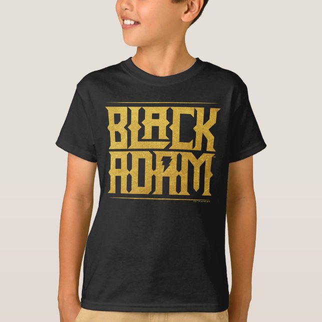 T-shirt Black Adam Stacked Name Graphic (Devant)