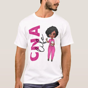 T-shirt Black African American CNA Nurse Healthcare Worth