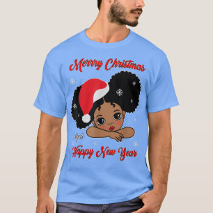 T-shirt Black African American Père Noël Christmas Melanin