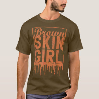 T-shirt Black African American Women Brown Skin Girl Junet