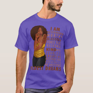 T-shirt Black Afro Woman 
