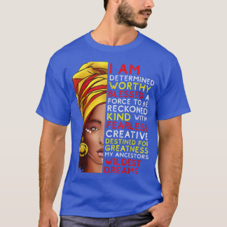 T-shirt Black Afro Woman
