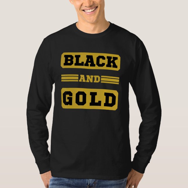 T-shirt Black And Gold Game Day Group Pour High School Foo (Devant)