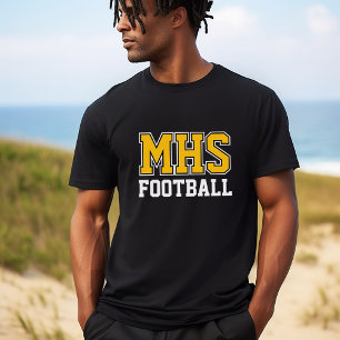 T-shirt Black and Gold School Spirit Custom Football Team
