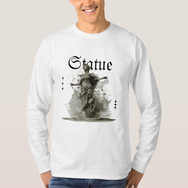 T-shirt Black and Grey Street wear Statue T Shirt (Devant)
