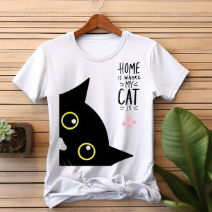 T-shirt Black and Peach I Love My Cat Sweatshirt