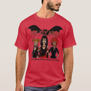 T-shirt Black and White Girls Design Artiste Hexs Musique 