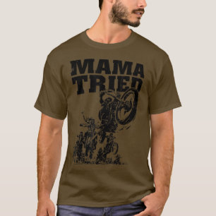 T-shirt Black and White Mama a essayé Amour Pays Musique M