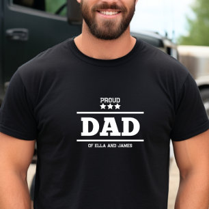 T-shirt Black and White Stars Papa Fier