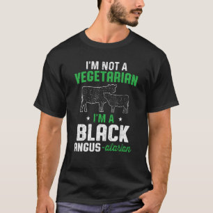 T-shirt Black Angus Je ne suis pas végétarien Je suis un B