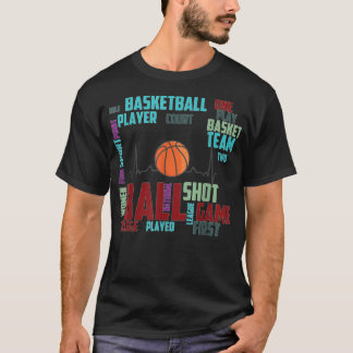 T-shirt Black Basketball Stuff Coach Joueur équipe Red Hea