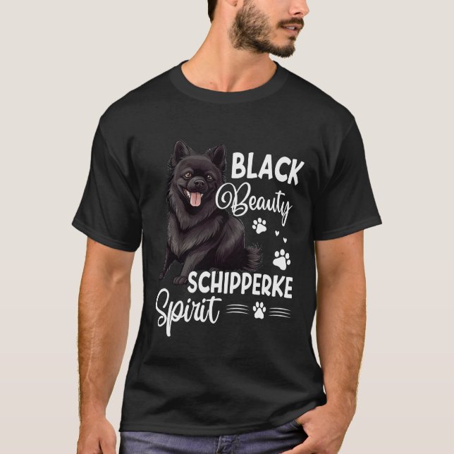 T-shirt Black Beauty Schipperke Spirit Dog (Devant)