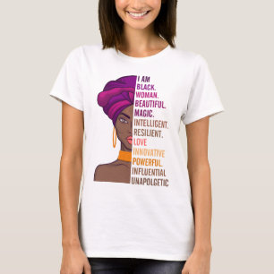 T-shirt Black Belle Femme Fier Je Suis Noir Femme Beaut
