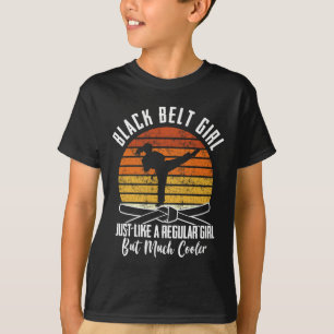 T-shirt Black Belt Girl Karate Black Belt Promotion Black