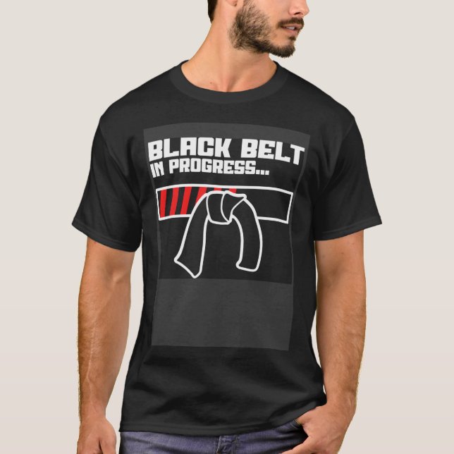 T-shirt Black Belt in progress Jiu Jitsu (Devant)