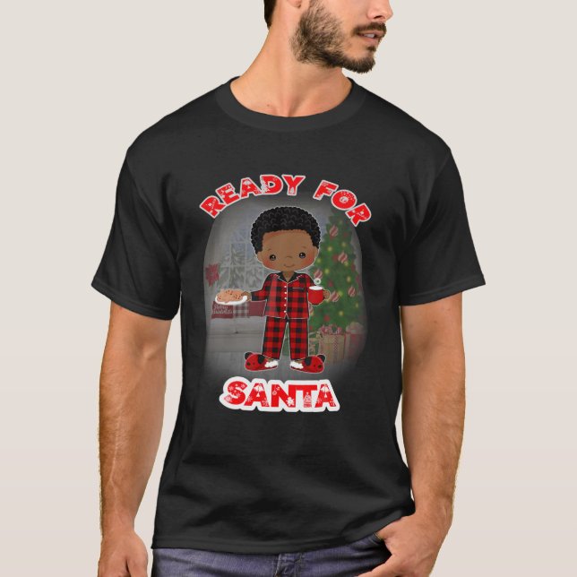 T-shirt Black Boy With Milk (Devant)