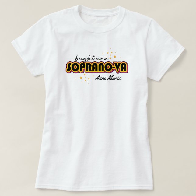 T-shirt Black Bright comme un Soprano-va (Design devant)