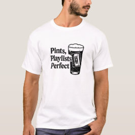 T-shirt Black Cassette Pint Music Quote Design