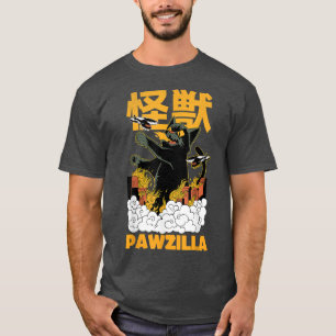T-shirt Black Cat Anime Manga Japonais Fan Comique Drôle C