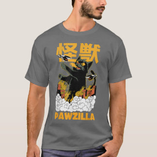 T-shirt Black Cat Anime Manga Japonais Fan Comique Drôle C
