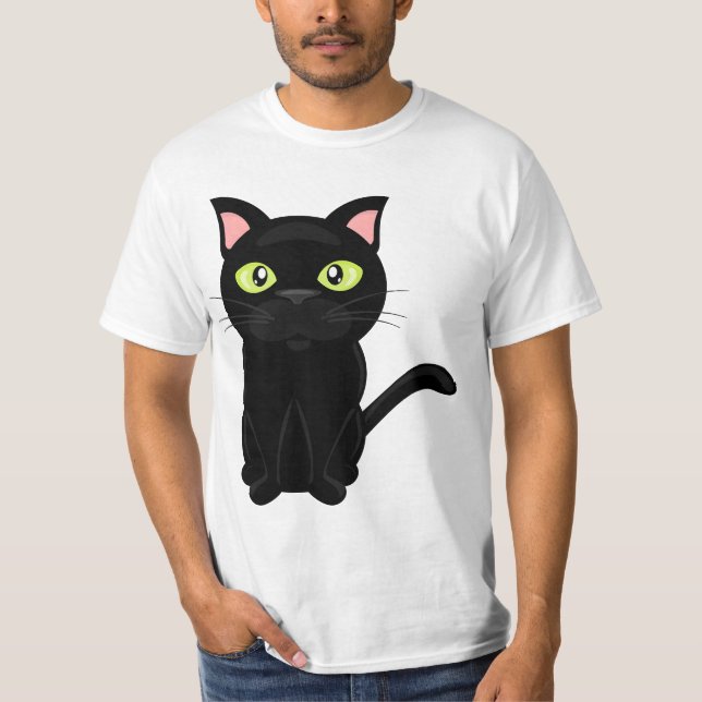 T-shirt " Black Cat Clip Art Freeuse Cats Vector Real Clip (Devant)