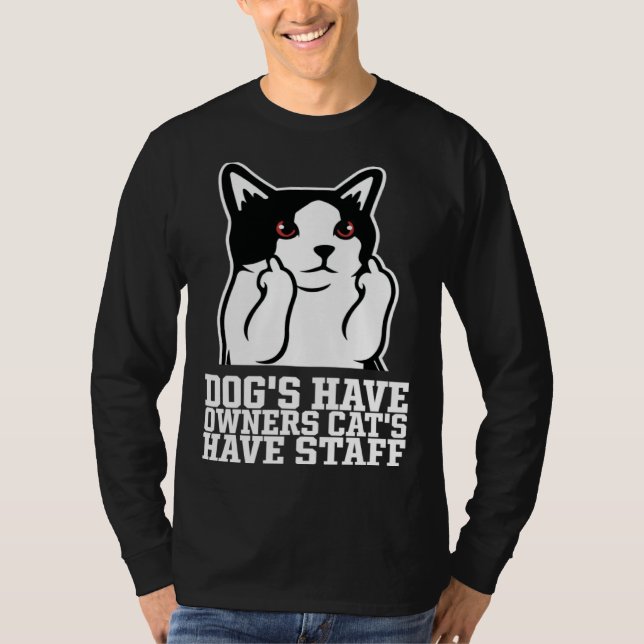 T-shirt Black Cat Humor  Street Cat  Cool Cat (Devant)