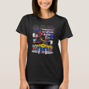 T-shirt Black Cat Squad Célébrer Américain 4 Juillet Sur 