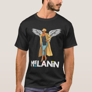 T-shirt Black Christian Femmes Melanin Queen Angel Brown S