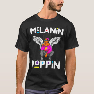 T-shirt Black Christian Femmes Melanin Queen Angel Brown S