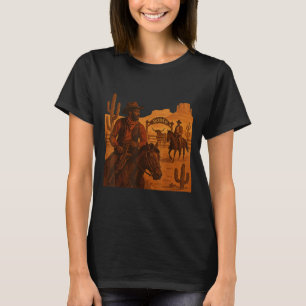 T-shirt Black Cowboy Western Rodeo Melanin Histoire Texas