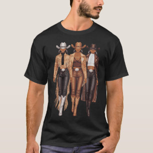 T-shirt Black Cowgirl Western Tee Rodeo Pays Femmes Juin