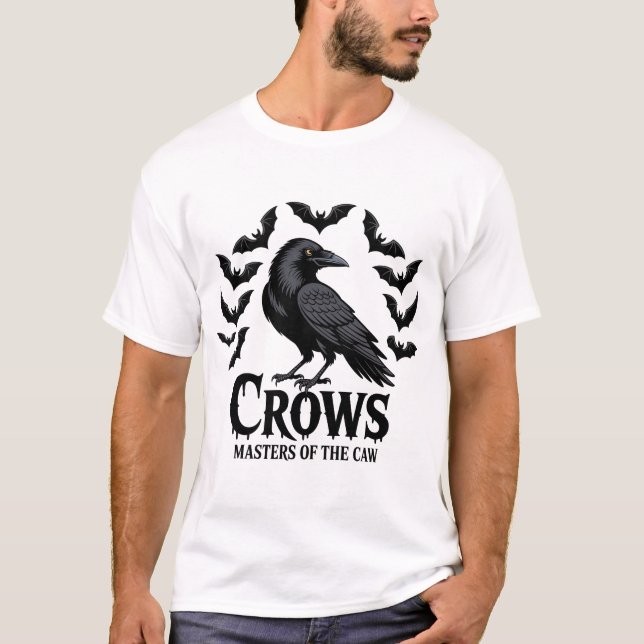 T-shirt Black Crow F, Caw F, Funny Bird Dance Cool présent (Devant)